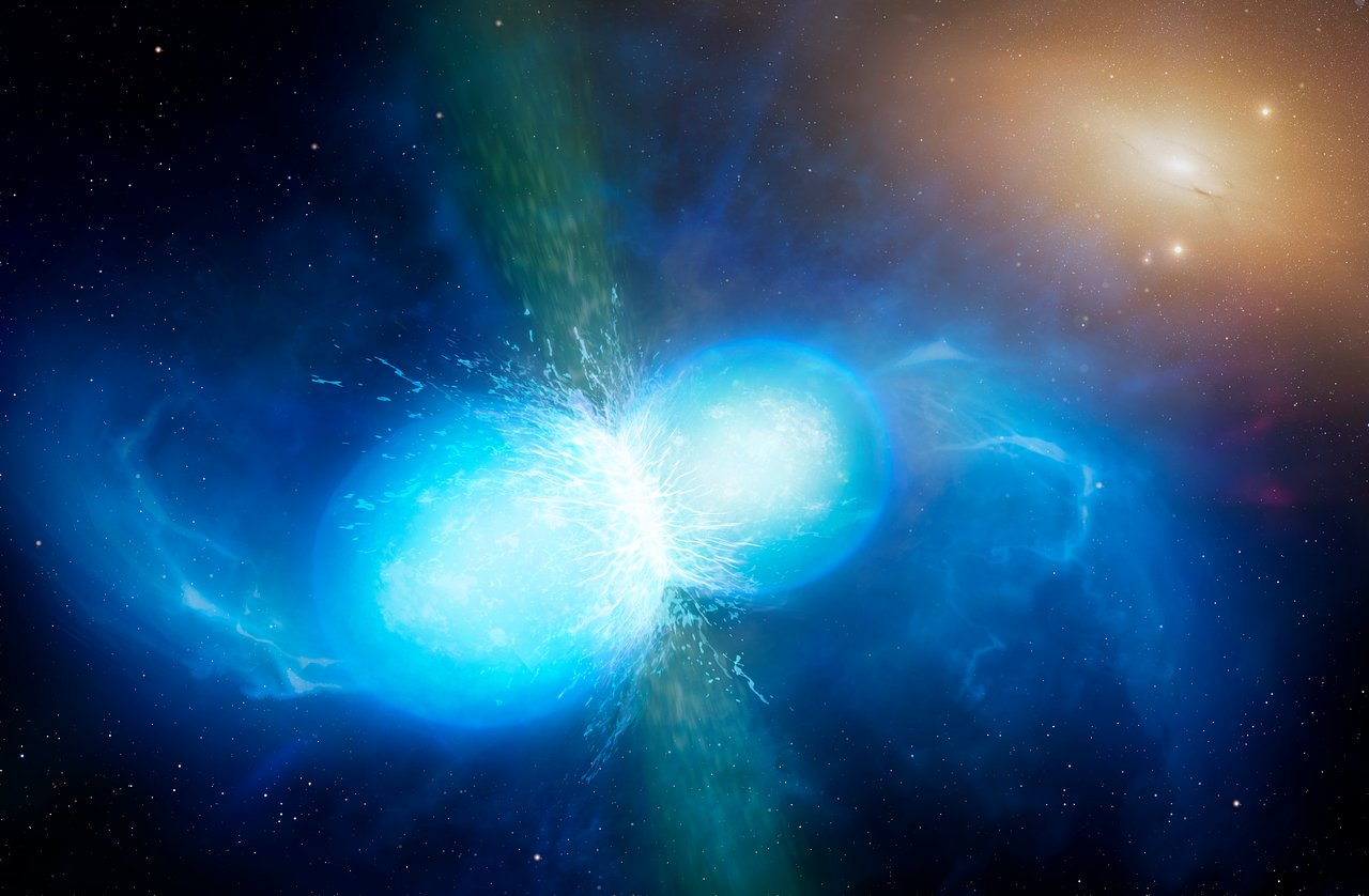 Artist S Impression Of Merging Neutron Stars Eso