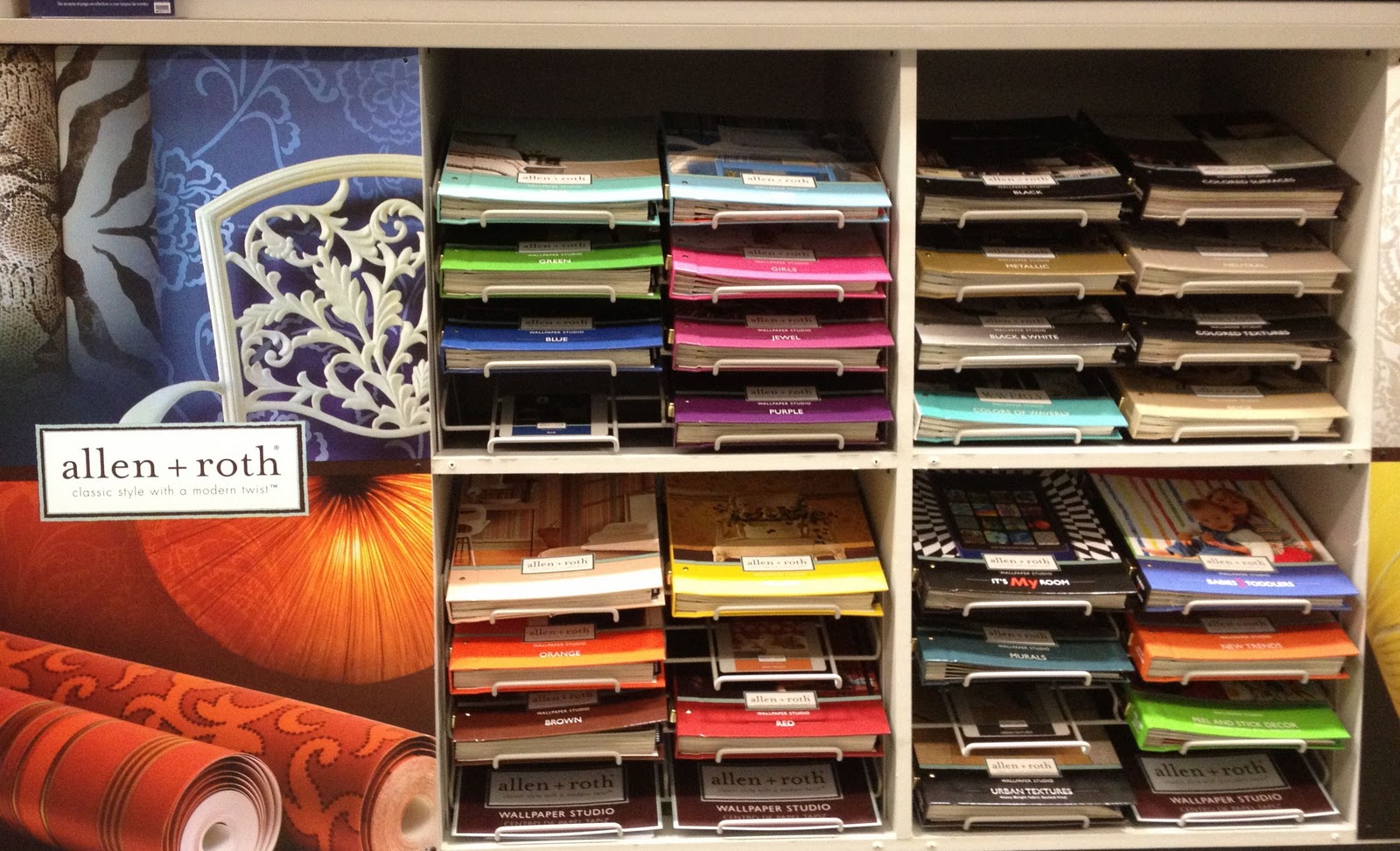 Even Have A Section With Color Coded Allen Roth Wallpaper Books