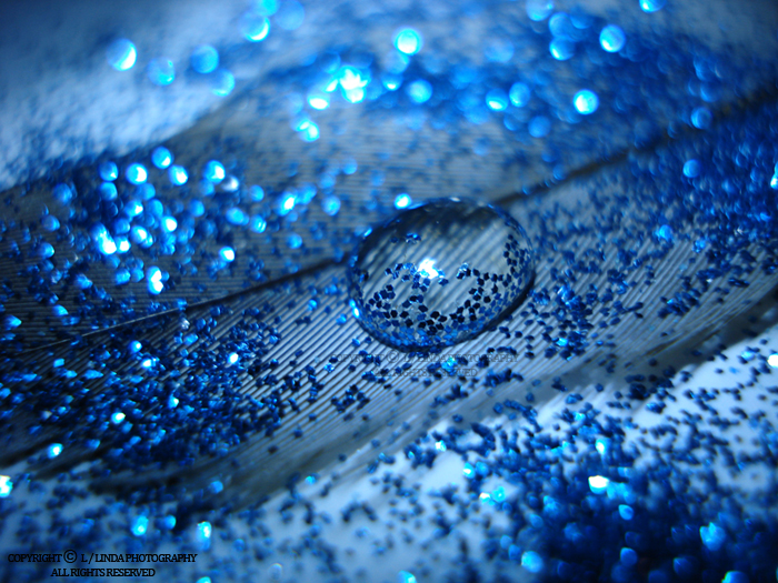 Blue Glitter Drop By Lindahabiba