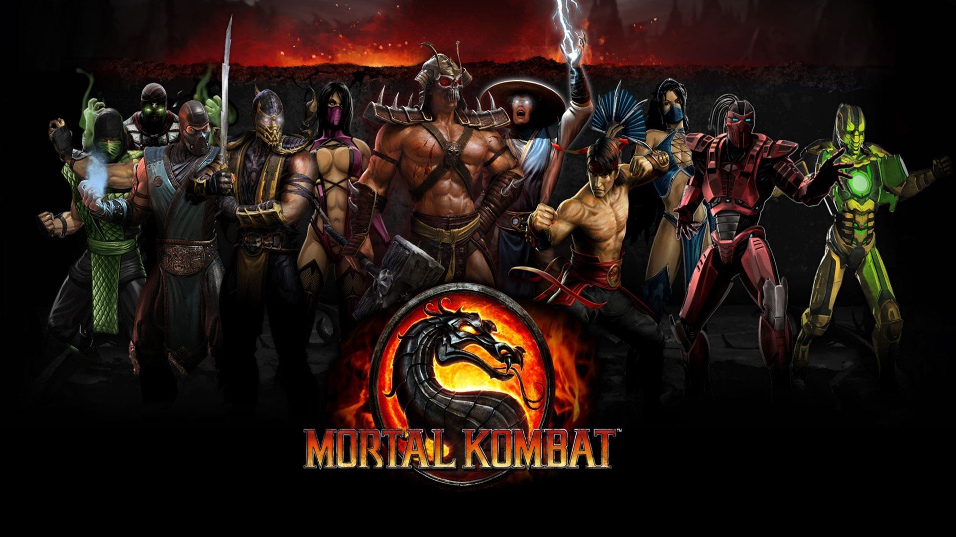 scorpion Mortal Kombat reptile Sub Zero Liu Kang Raiden Mileena Kitana