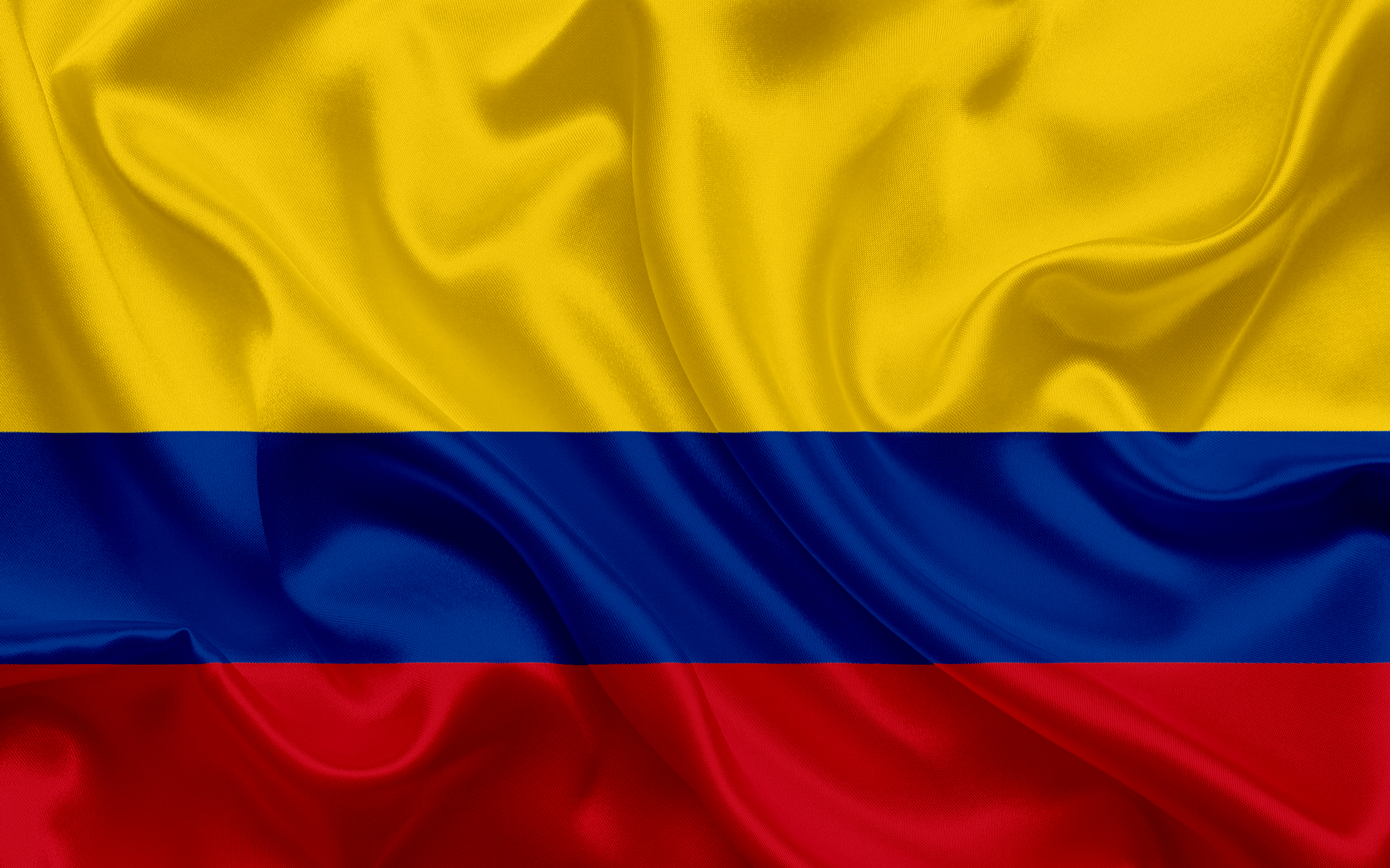 Wallpaper Colombian Flag Colombia South America Silk