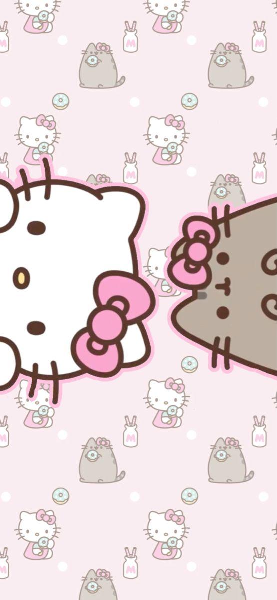 Hello Kitty X Pusheen Wallpaper I Edited For Myself Dm High