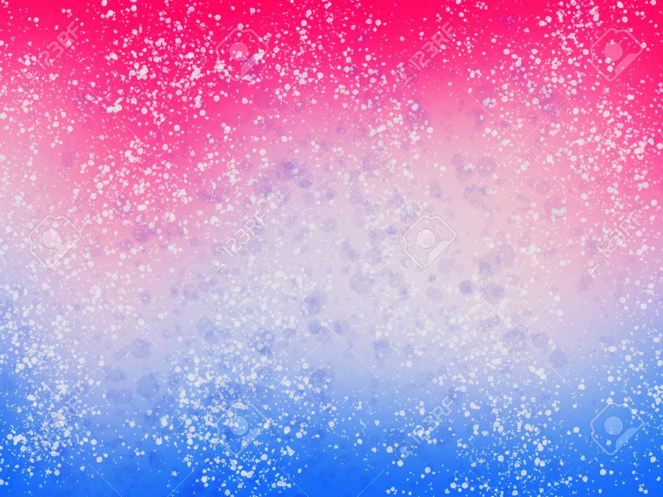 Blue And Pink Background With White Splashes Glitter Winter