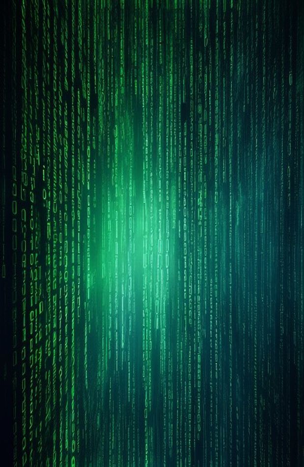 Matrix Binary Code Falling Wallpaper