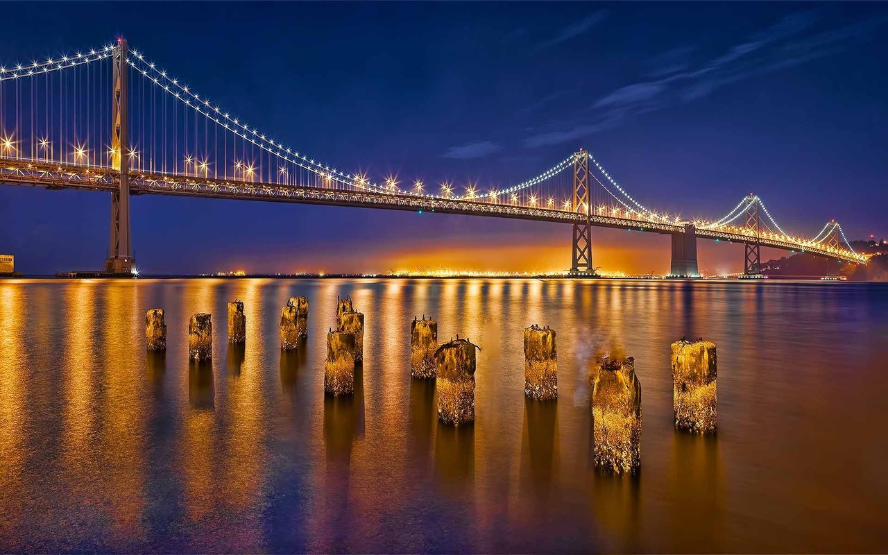 San Francisco Oakland Bay Bridge Widescreen Wallpaper