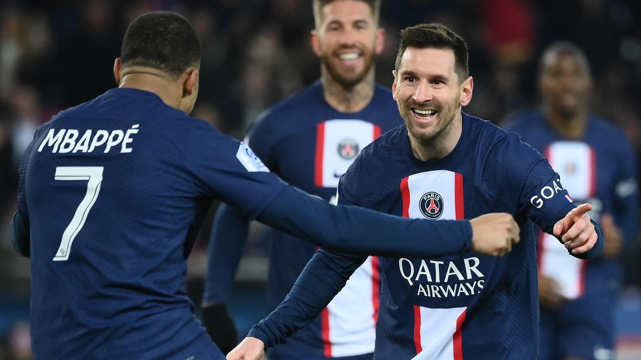 PSG 4 2 Nantes Lionel Messi and Kylian Mbappe on target as hosts