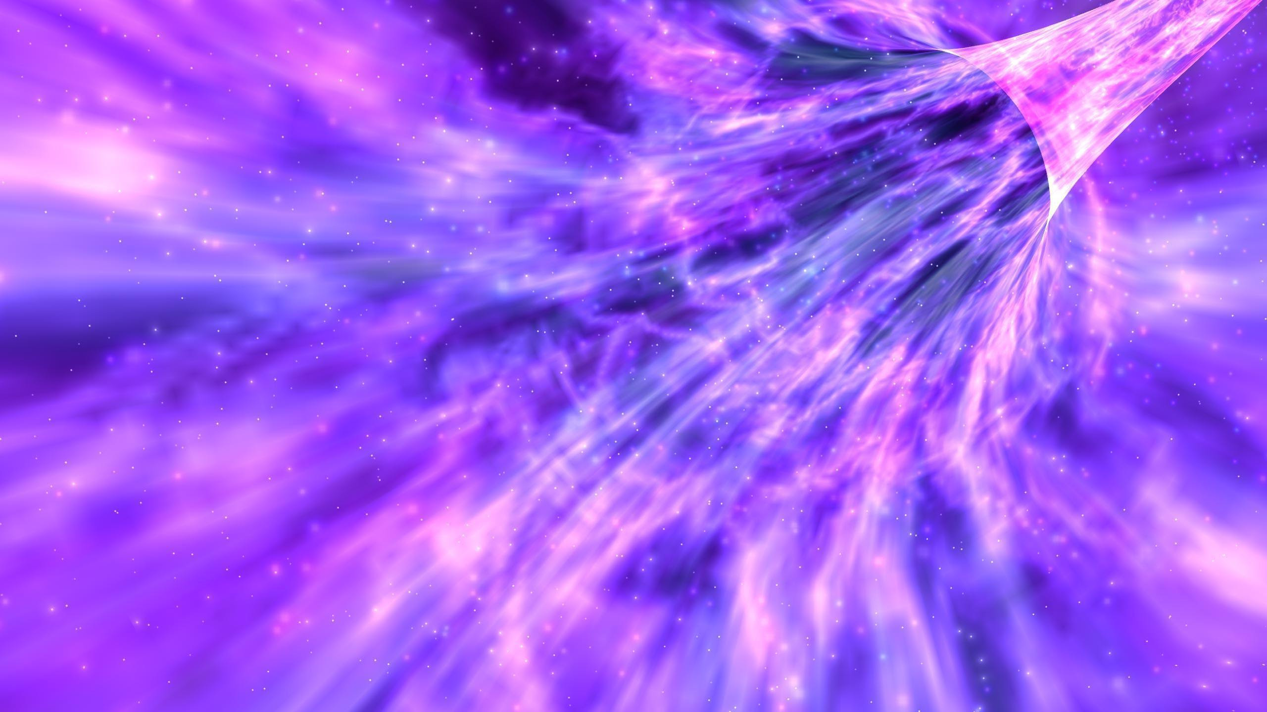 Abstract image of a swirling purple vortex, reminiscent of a wormhole or cosmic tunnel in space, ideal for a live wallpaper
