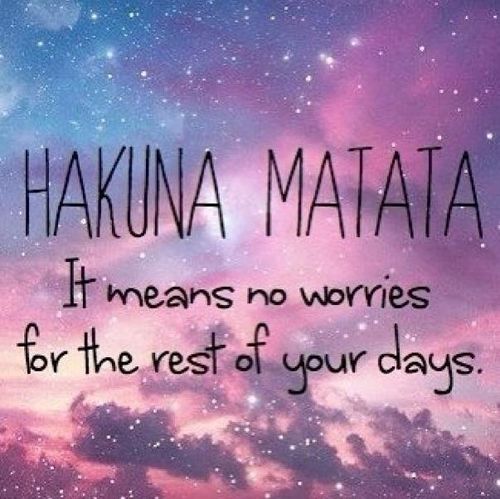 Hakuna Matata It Mean No Worries For The Rest Of Your Days