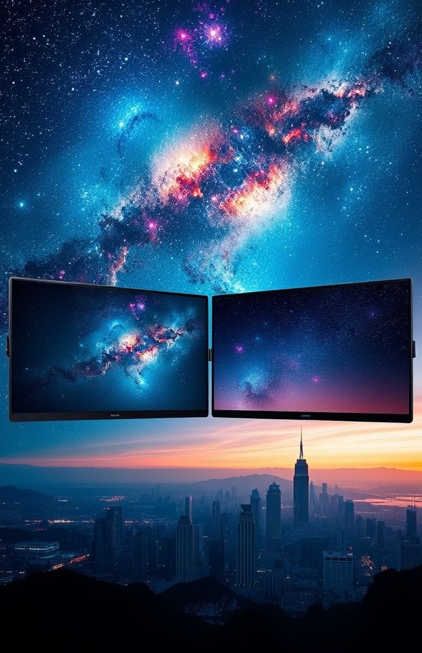 Dual Monitor Space Wallpaper