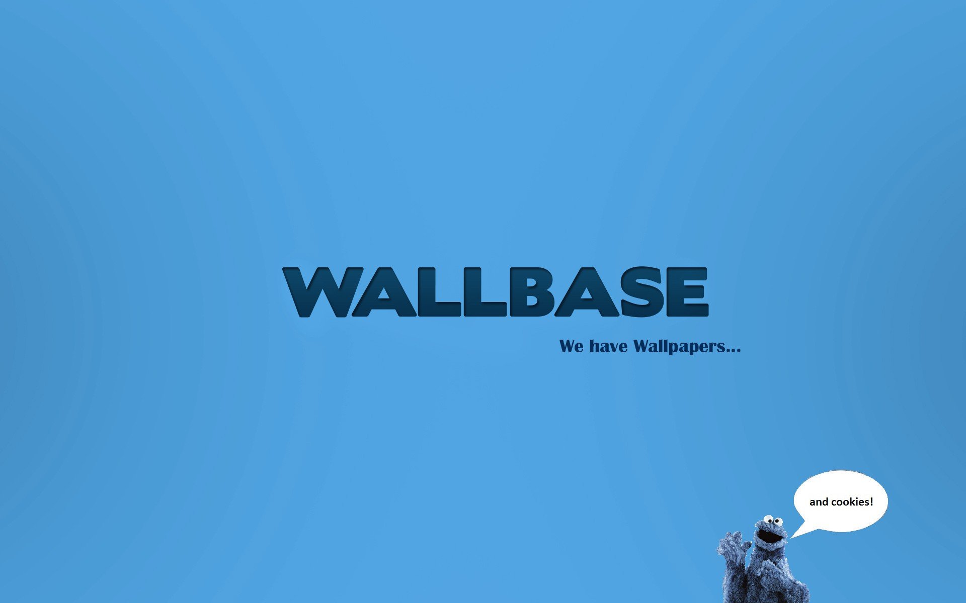 Minimalistic Cookie Monster Wallbase Wallpaper