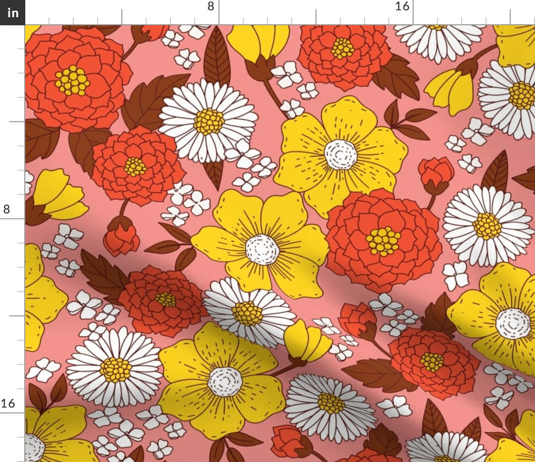 Retro Floral Pattern Style Wallpaper