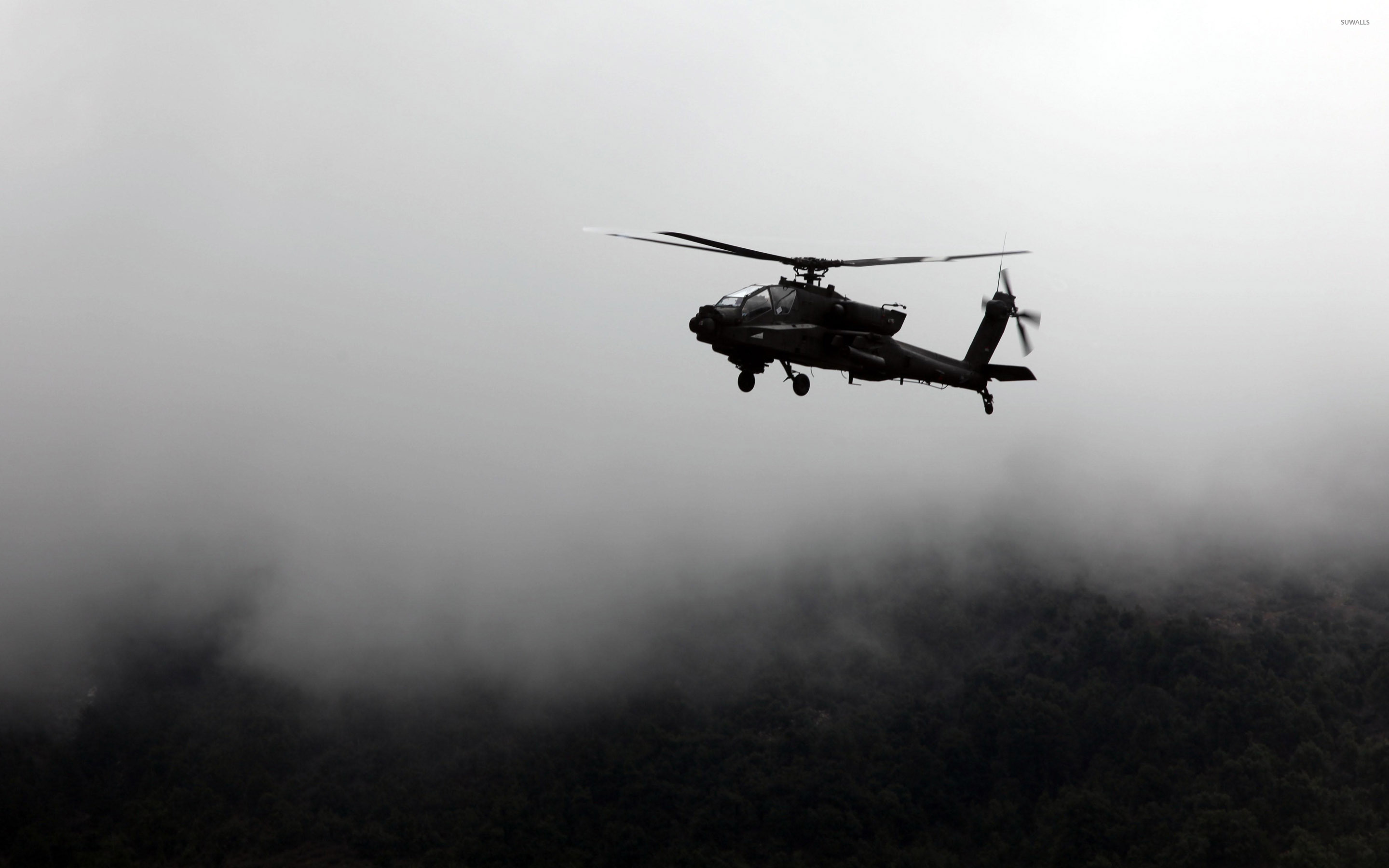 Boeing Ah Apache In The Fog Wallpaper Aircraft