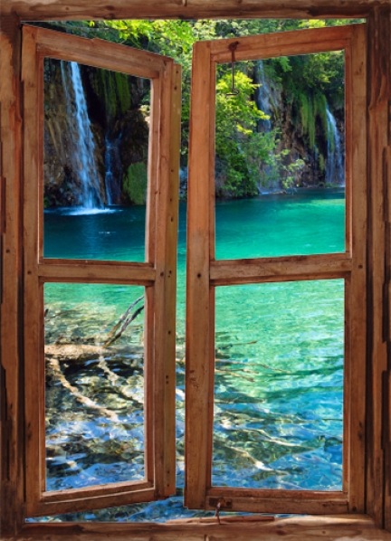 Plitvice Lakes National Park Croatia Window Photo Wallpaper