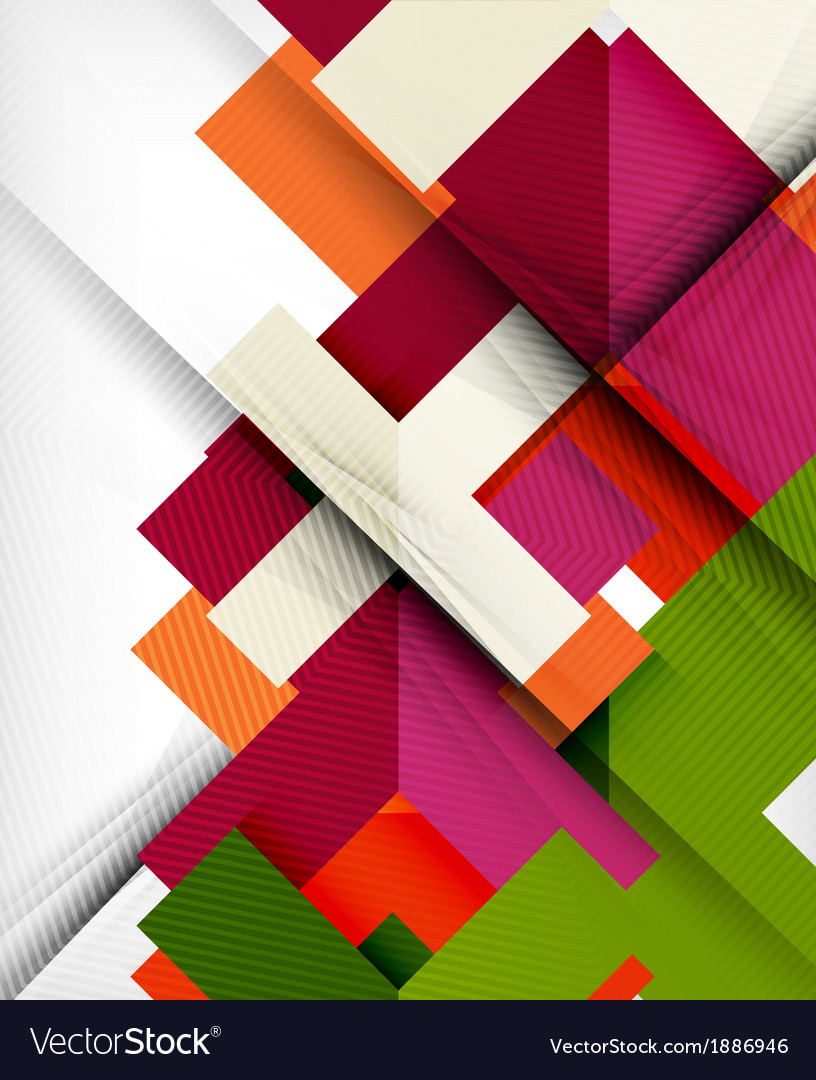 Geometric Shape Flat Abstract Background Vector Image