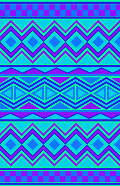 Blue Tribal Print Wallpaper Pattern Purple