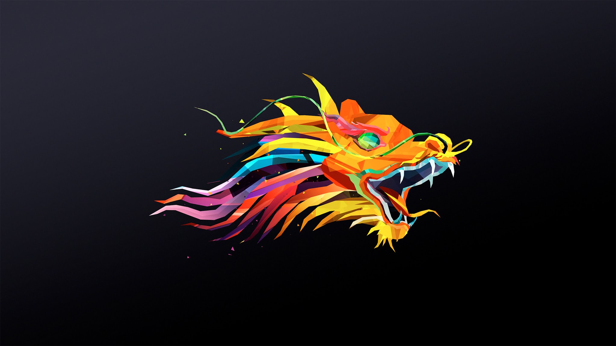 Wallpaper Dna Colorful Dragon By Justin Maller