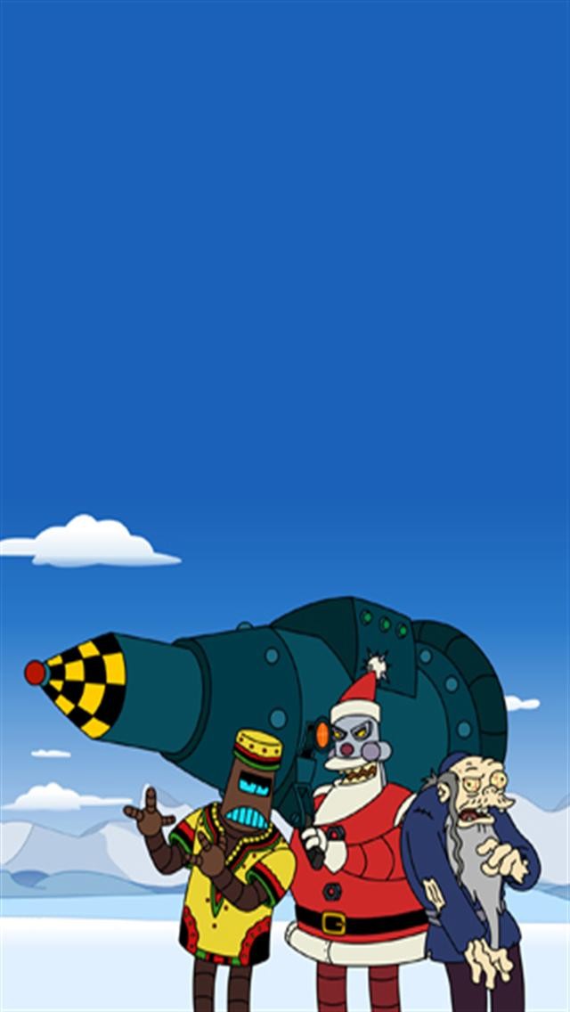 Futurama Evil Santa HD iPhone Wallpaper S 3g