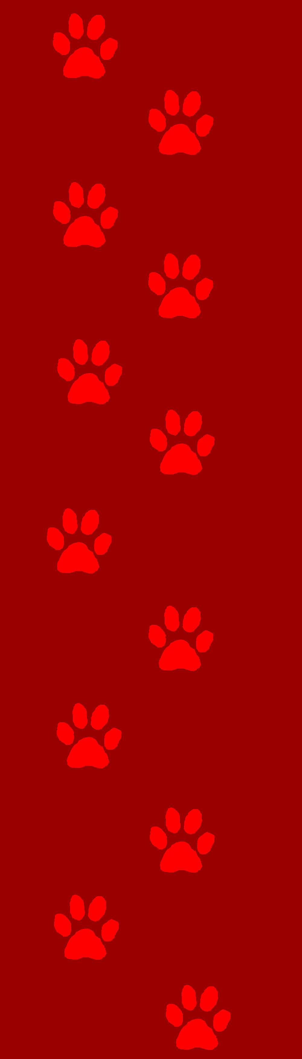 red paw print border
