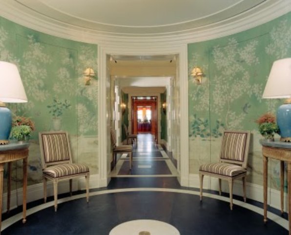 Color Outside The Lines Foyer Wallpaper