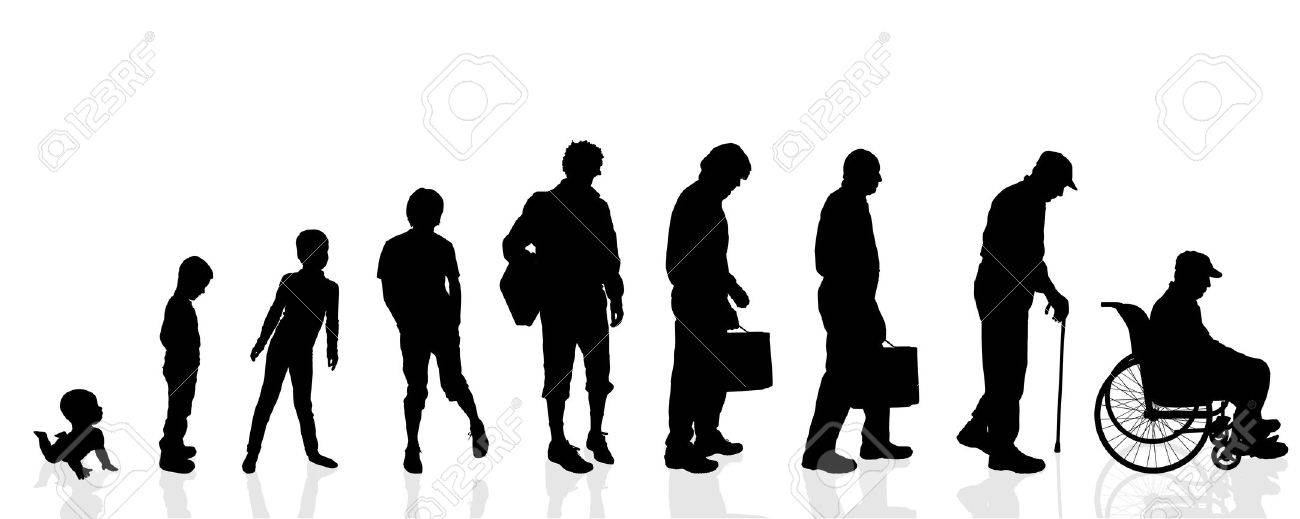 Vector Silhouette Generation Men On A White Background Royalty