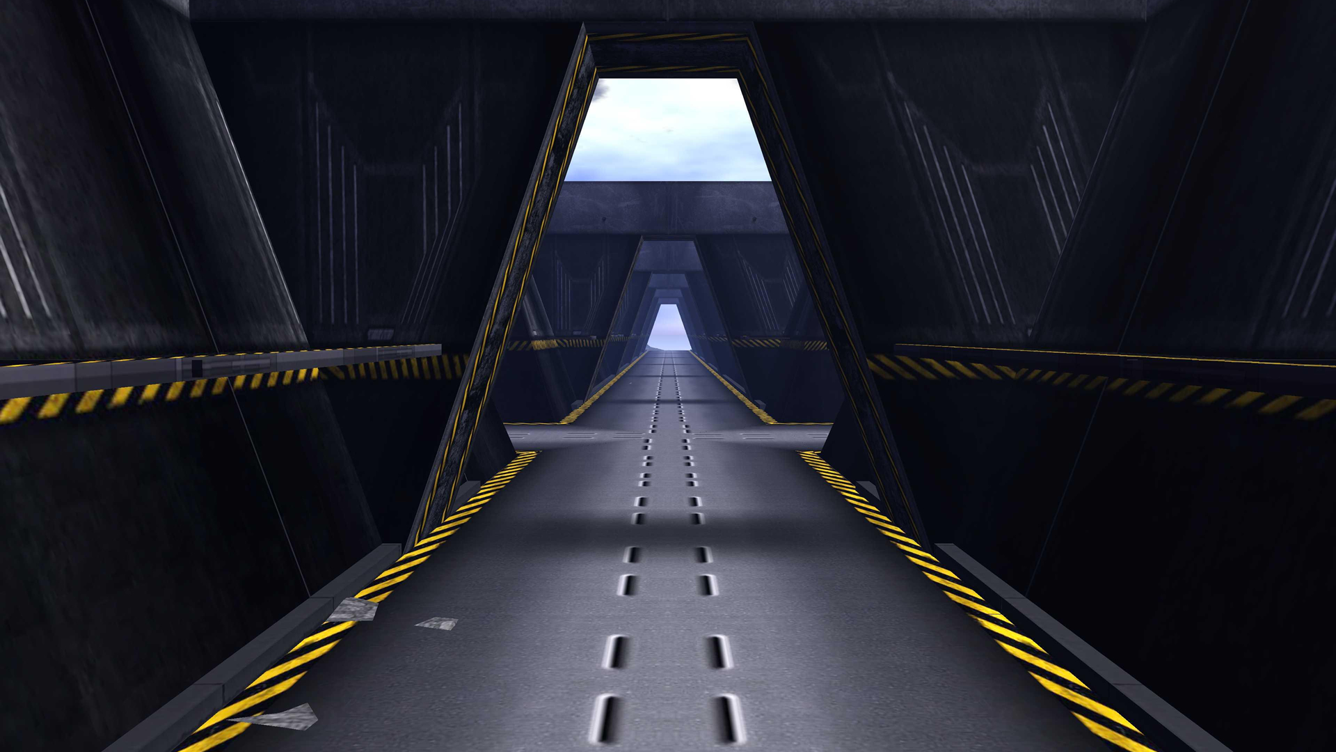 Futuristic Road Tunnel HD Wallpaper 1080p