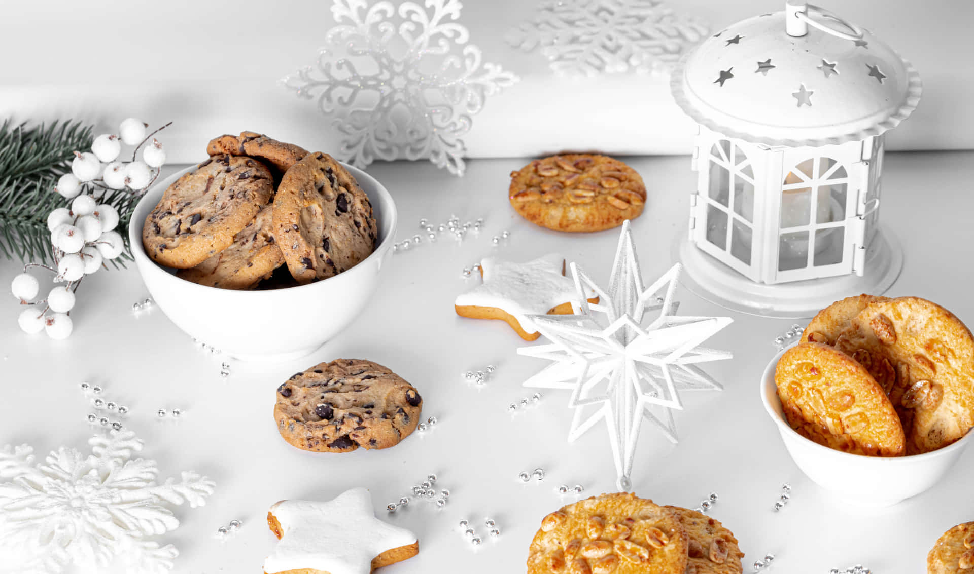 Christmas Cookies Background Wallpaper