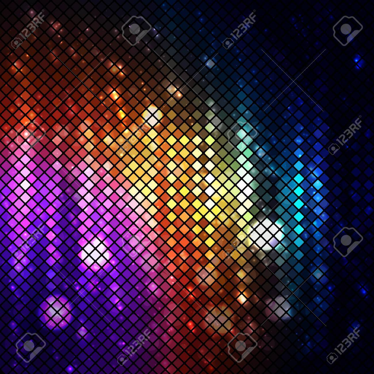 Colorful Disco Lighten Background Stock Photo Picture And