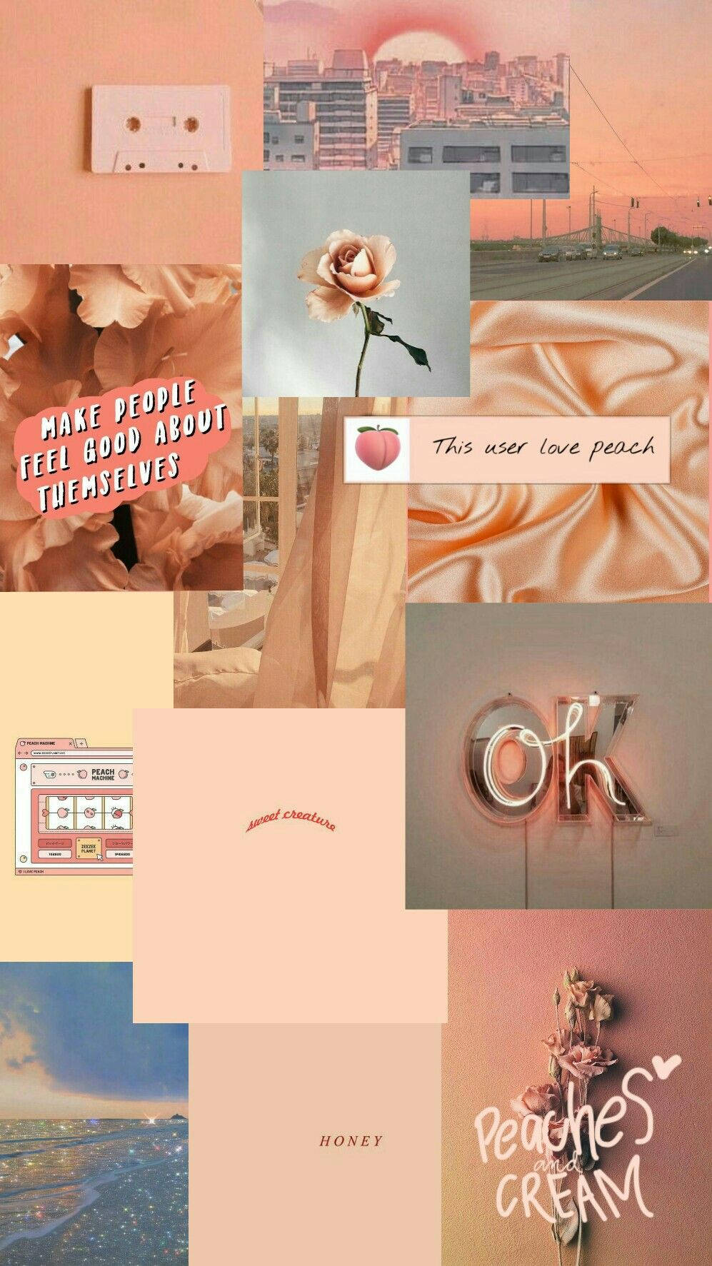 Peach Aesthetic Image Wallpaper