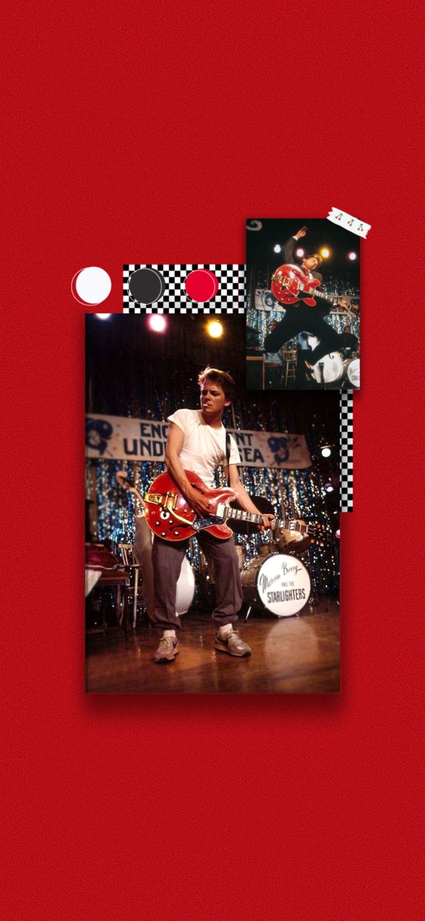 Marty Mcfly Red Aesthetic Wallpaper 50s Future