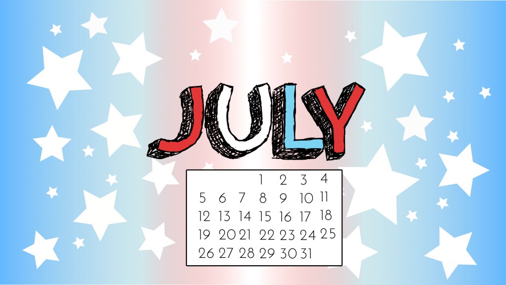 Desktop Calendar Wallpaper Puter July