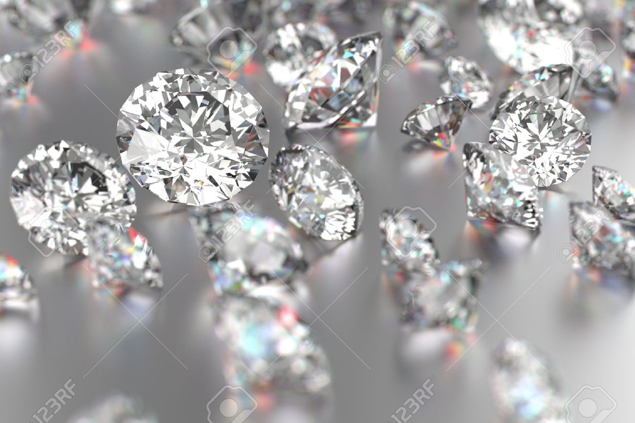 Luxury Diamonds On White Background Stock Photo Picture And