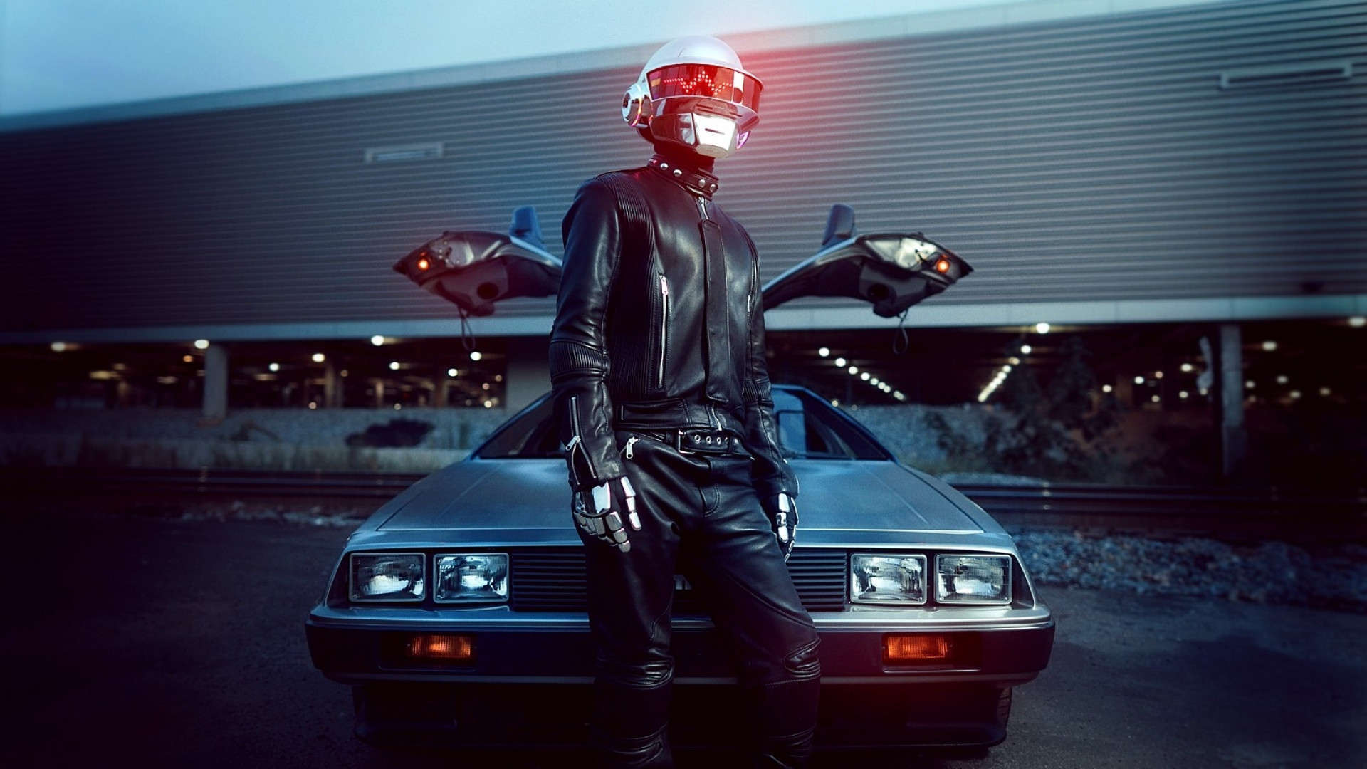Wallpaper Daft Punk Singer Musician Helmet Cars HD 1080p