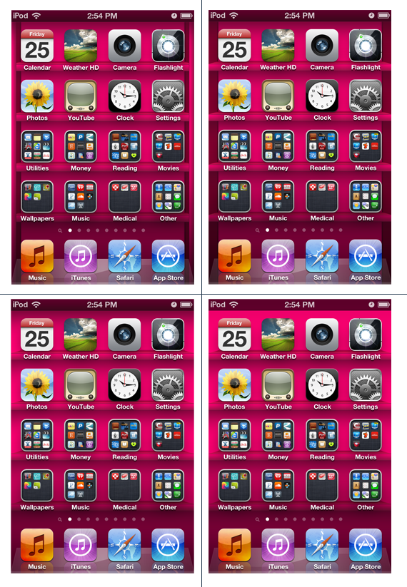 iPod Touch iPhone 4G Hot Pink App Shelf Wallpapers by cupcakekitten20