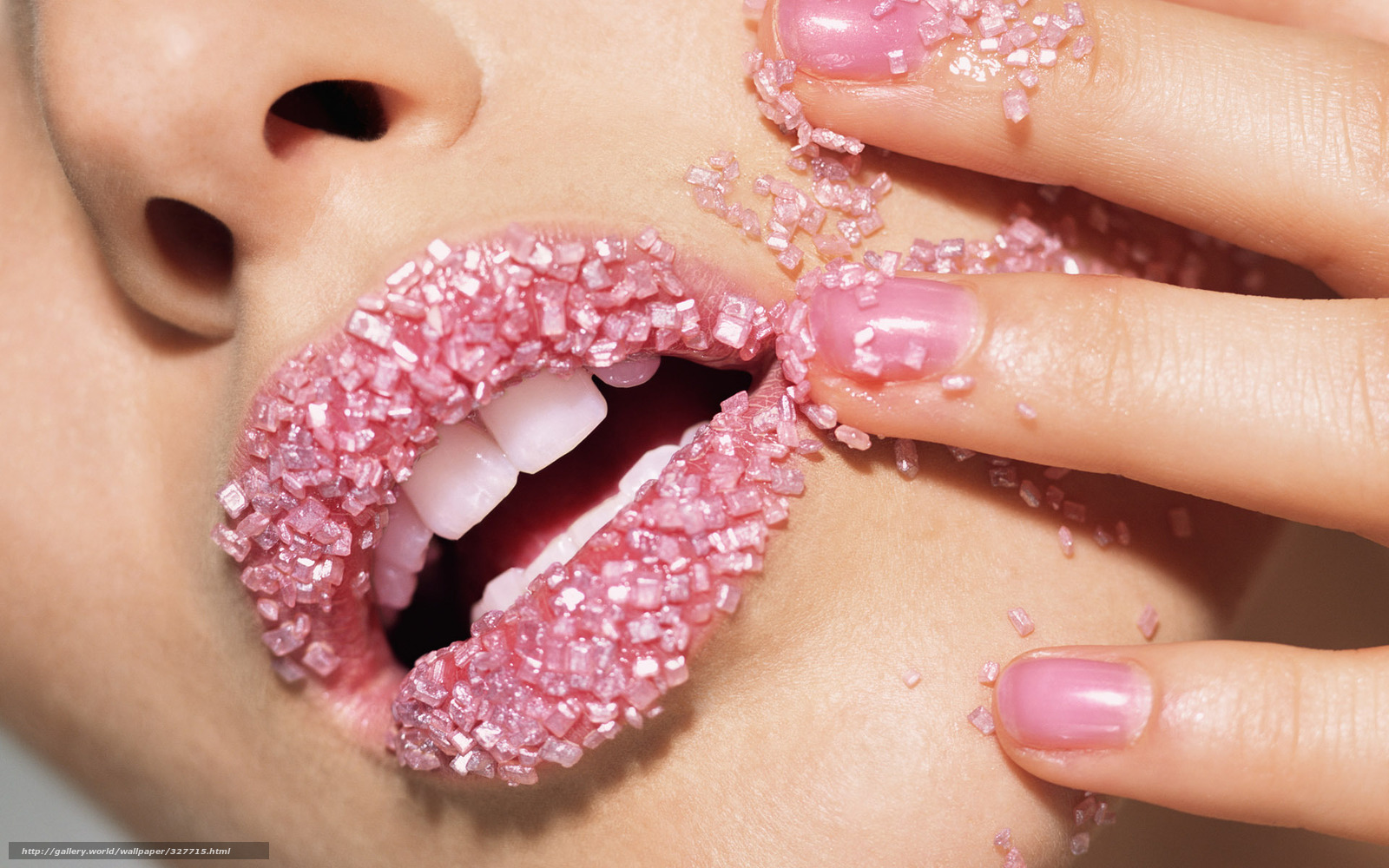 Wallpaper Lips Sugar Pink Nails Desktop In