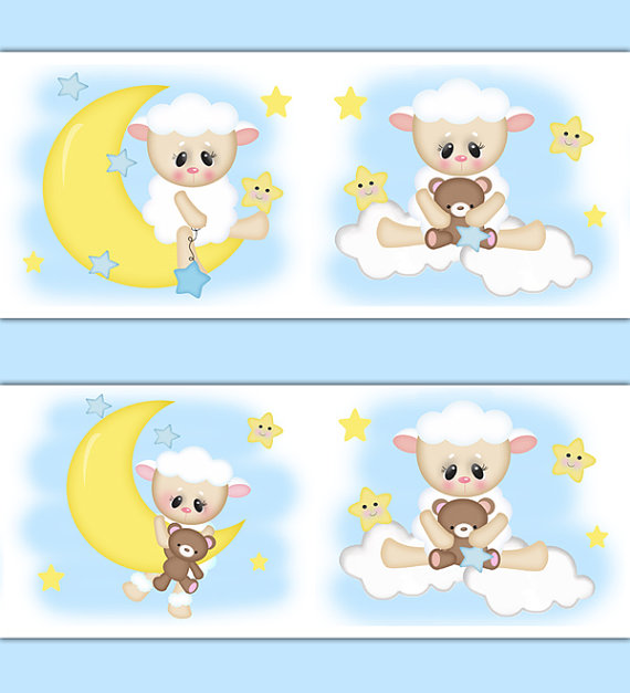 Free download LAMB WALLPAPER BORDER Wall Decals Sheep Barnyard Farm