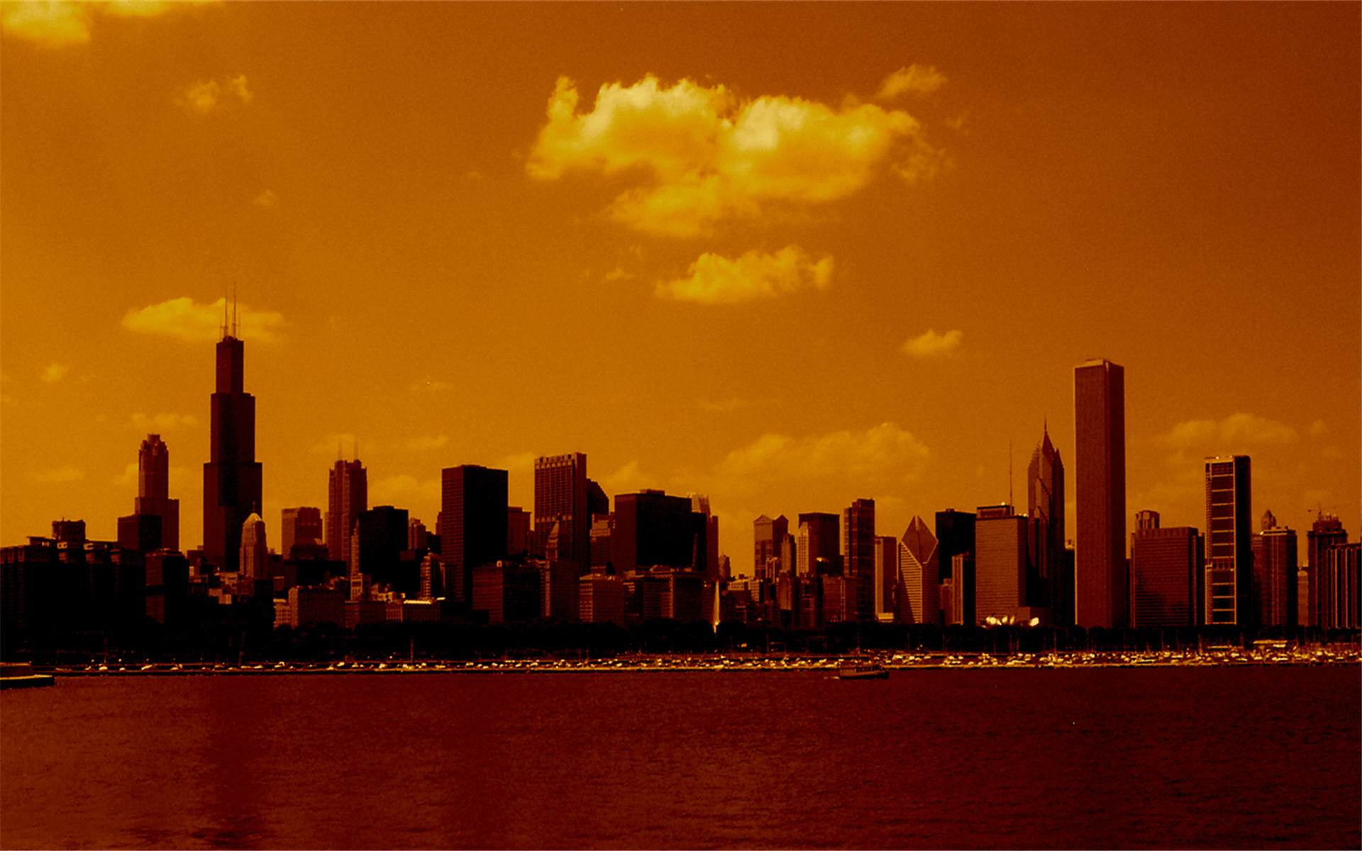 Chicago High Resolution City Skyline Wallpaper