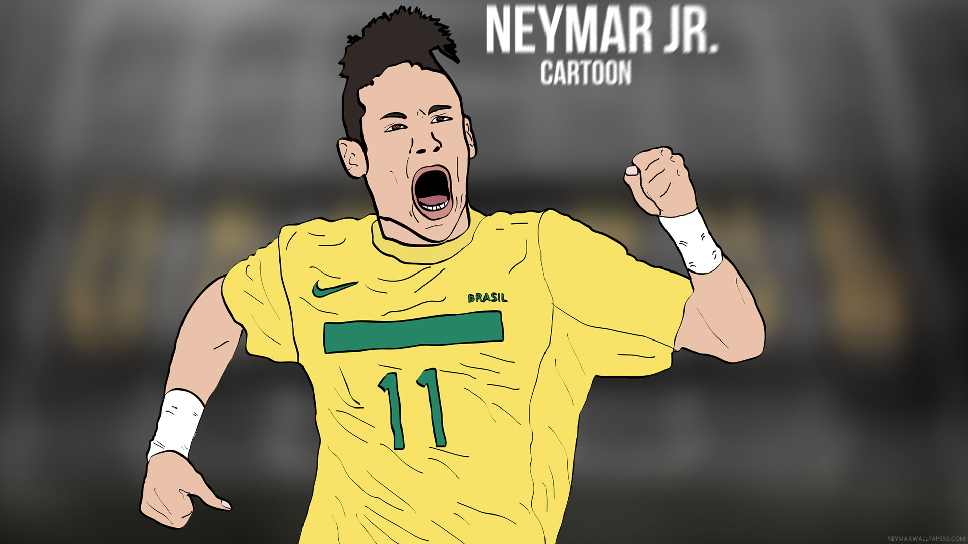 Neymar Jr Cartoon Wallpaper By Bluezest1997
