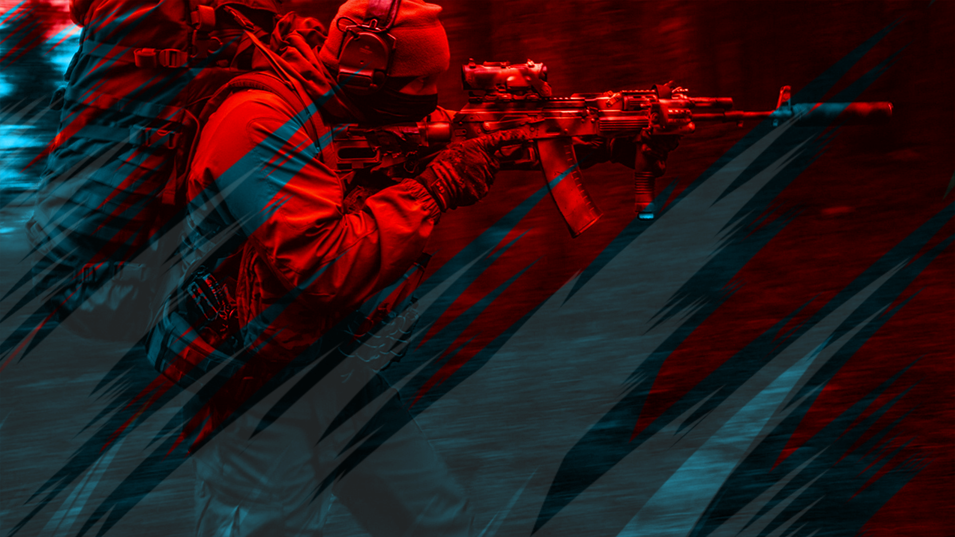 Illustration Red Spetsnaz Russian Army Line Darkness