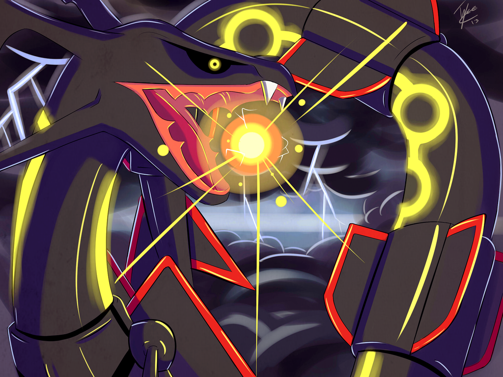 Shiny Mega Rayquaza by Heliiii on DeviantArt