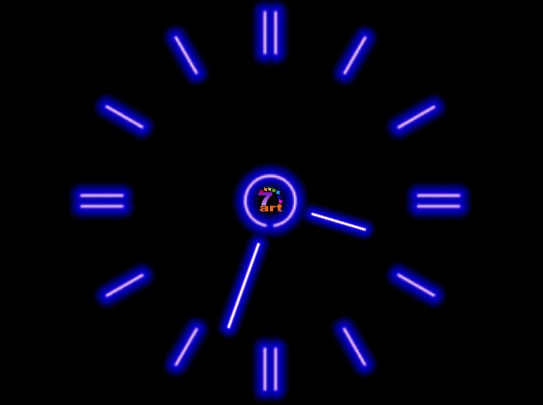 Re S Of Ware 7art Fluorescent Clock Screensaver