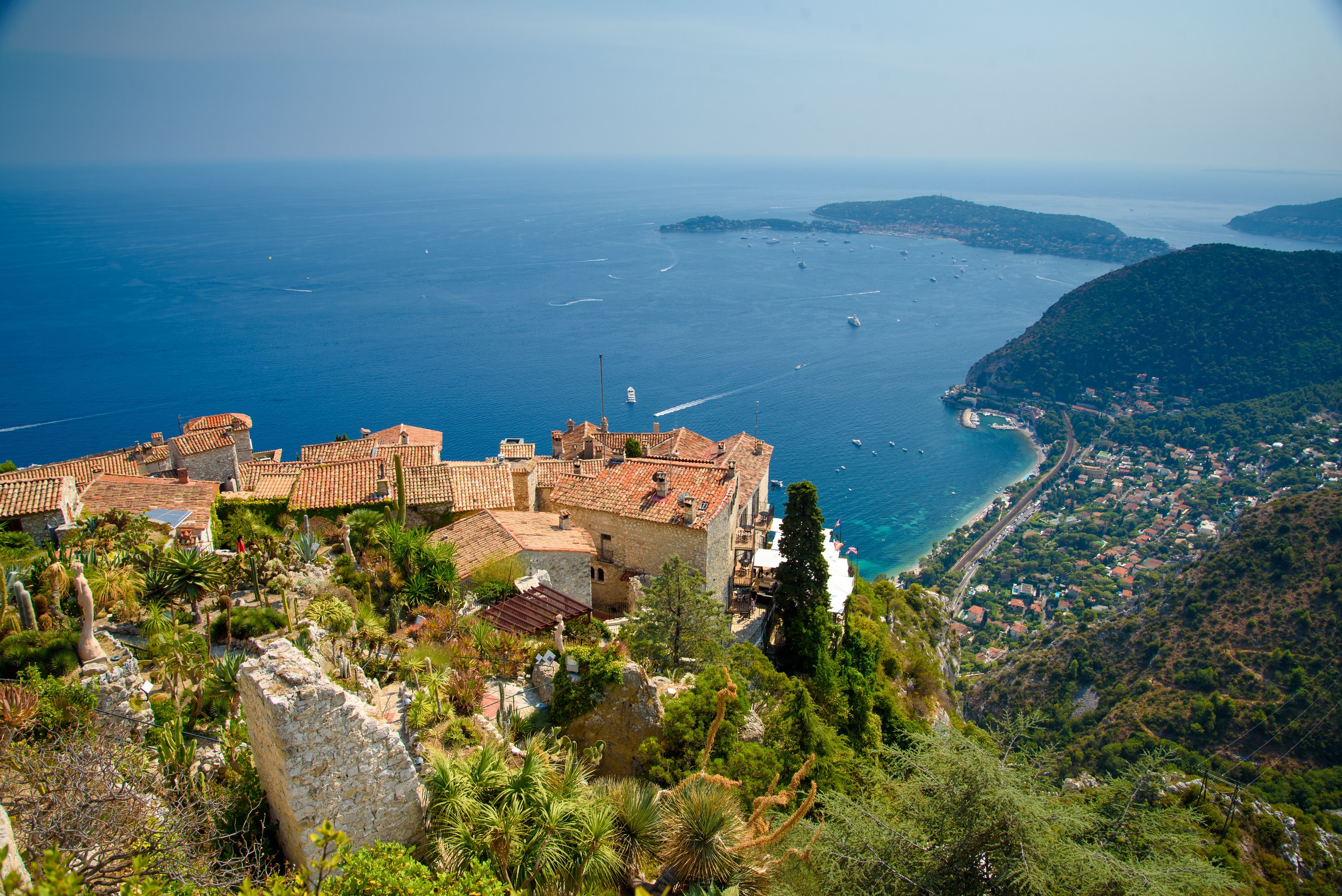 Panorama France Sea Man Made Town HD Wallpaper