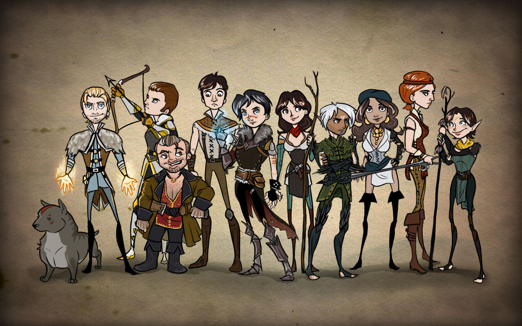 Games Wallpaper Dragon Age Drawn Characters