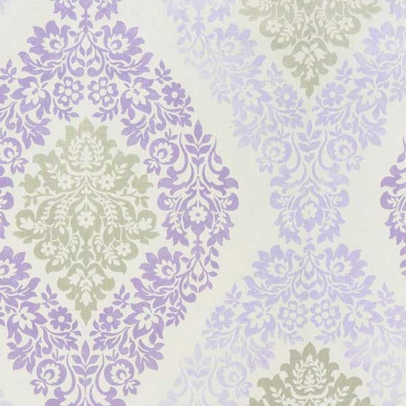 Home Coral Soft Damask Wallpaper White Lilac Silver By Grandeco
