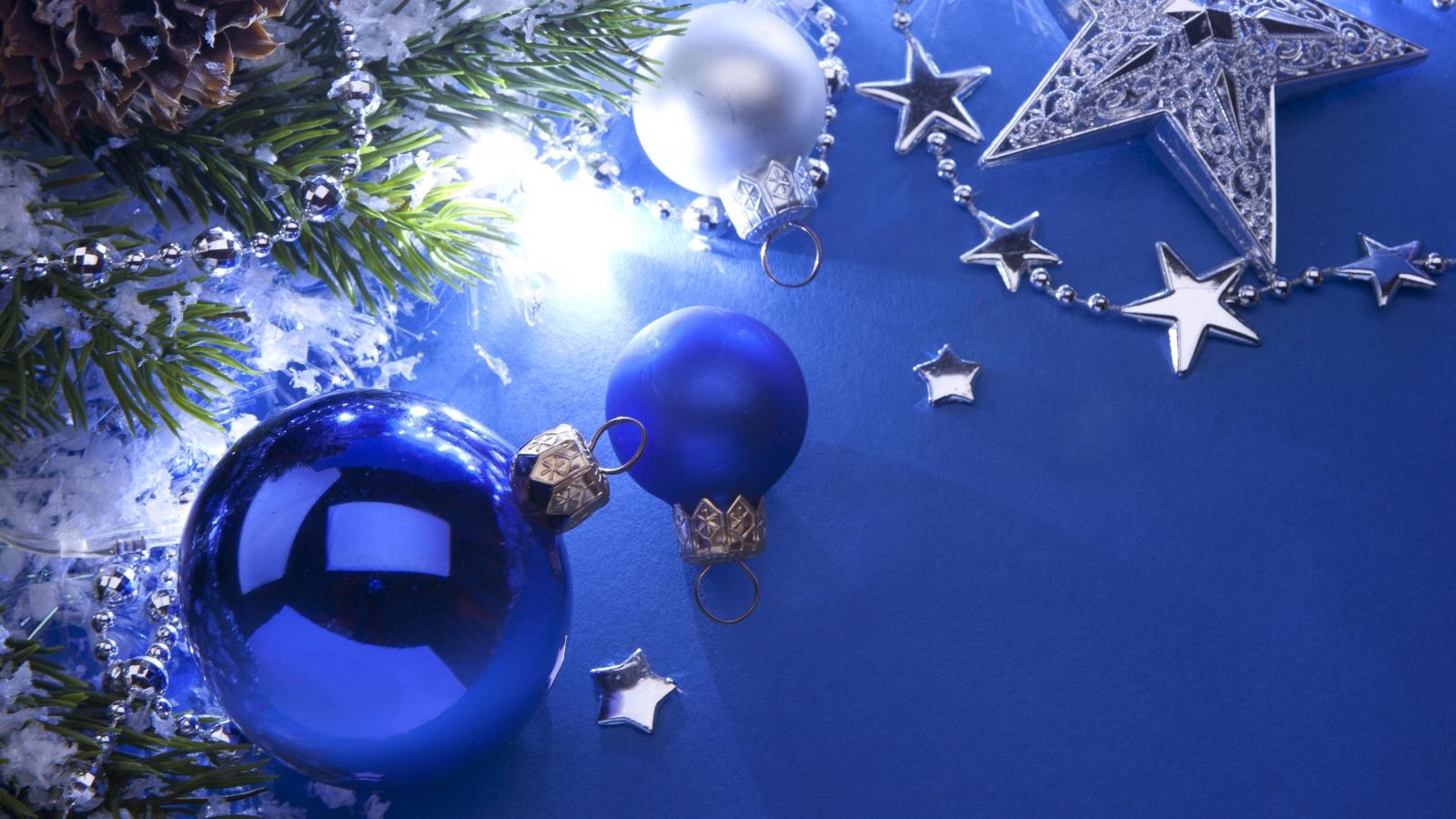 Blue Xmas Desktop Wallpaper Full HD Christmas Background