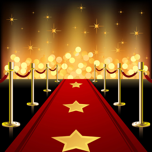 Ornate Red carpet backgrounds vector material 04   Vector Background