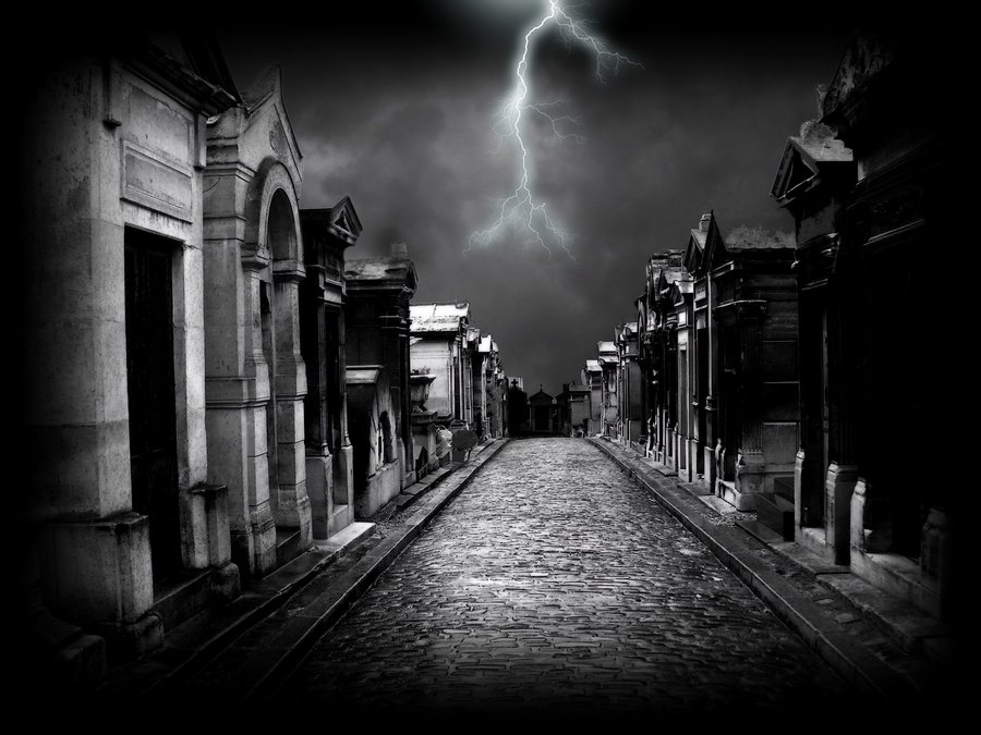 Creepy Graveyard Background Cemetery Background By