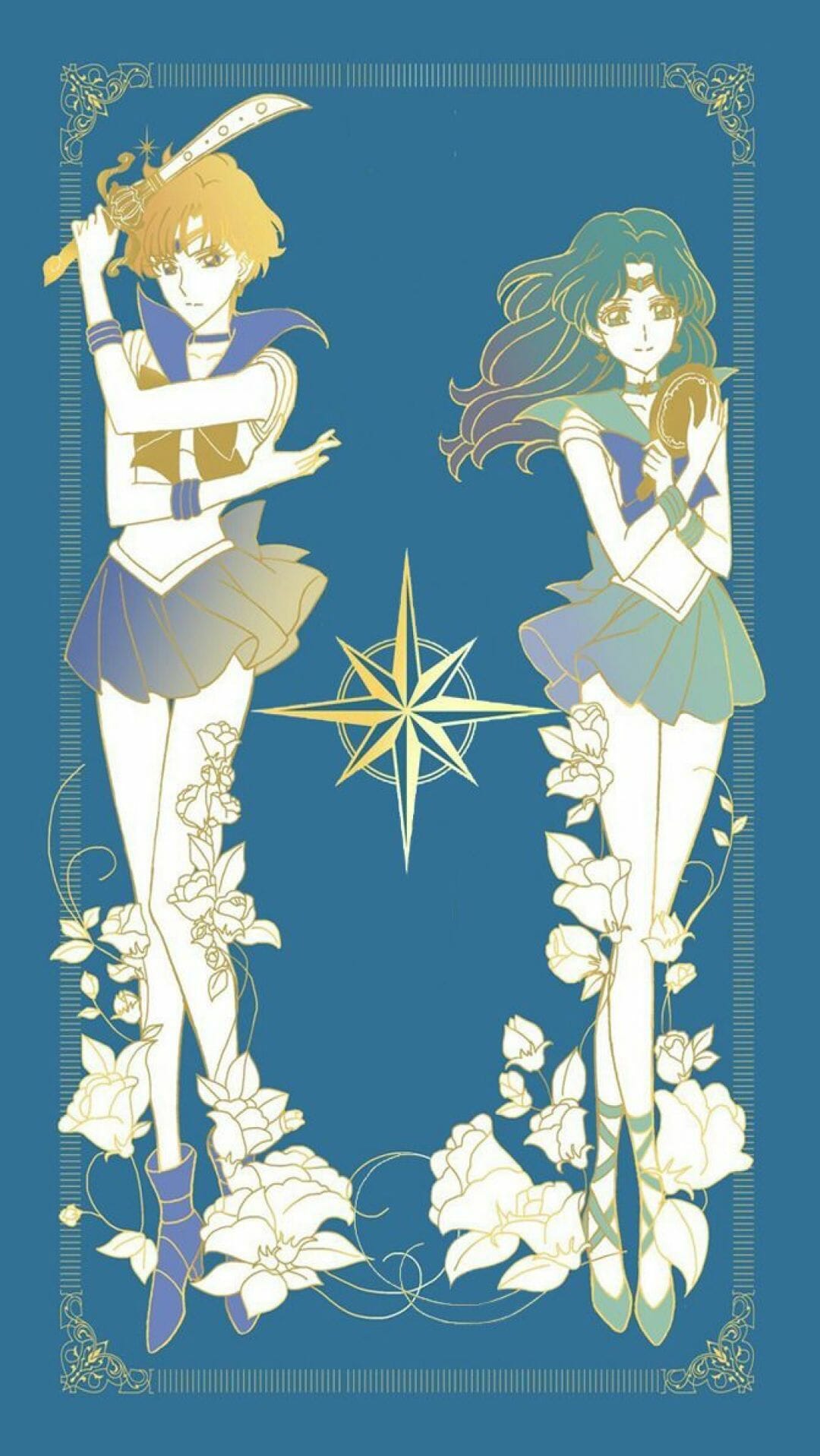 Sailor Uranus Neptune iPhone Wallpaper