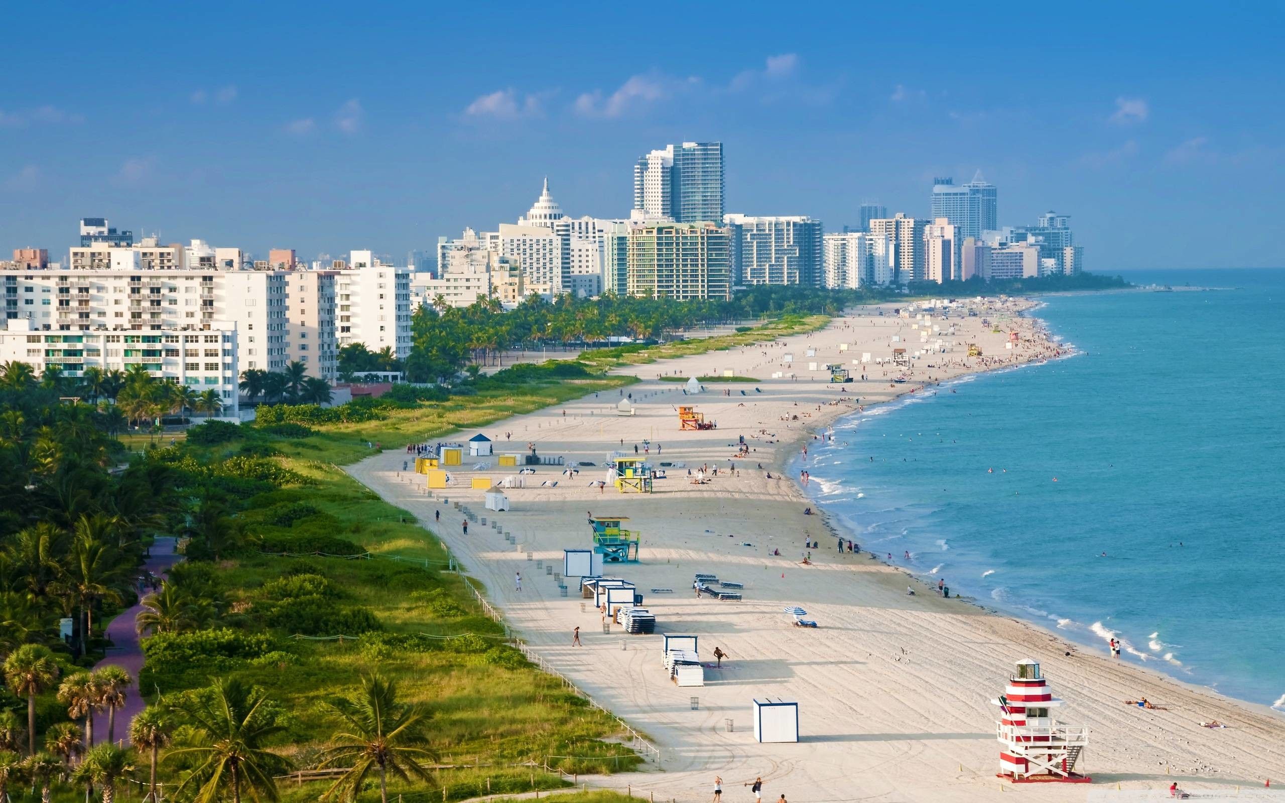 Scenic view of Miami Beach with its iconic skyline and vibrant coastline