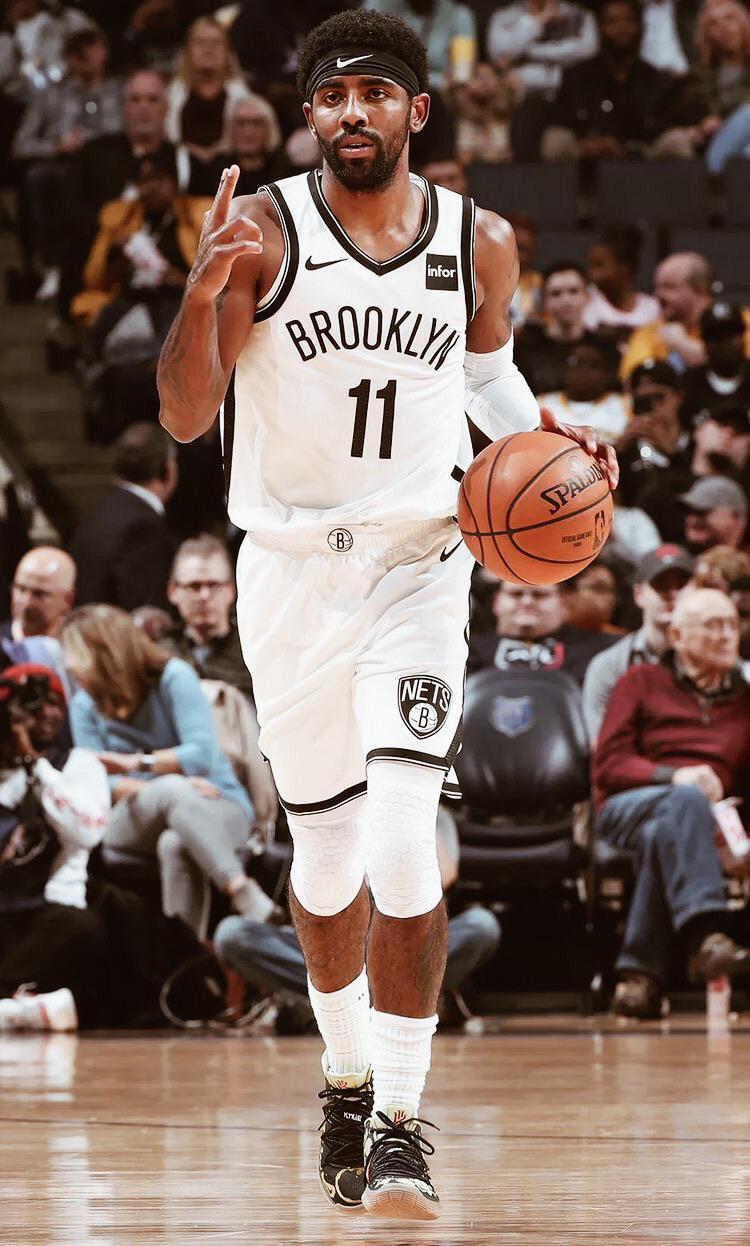 Download wallpapers Kyrie Irving Brooklyn Nets American Basketball  Player NBA portrait USA basketball Barclays Center Brooklyn Nets logo  for desktop free Pictures for desktop free