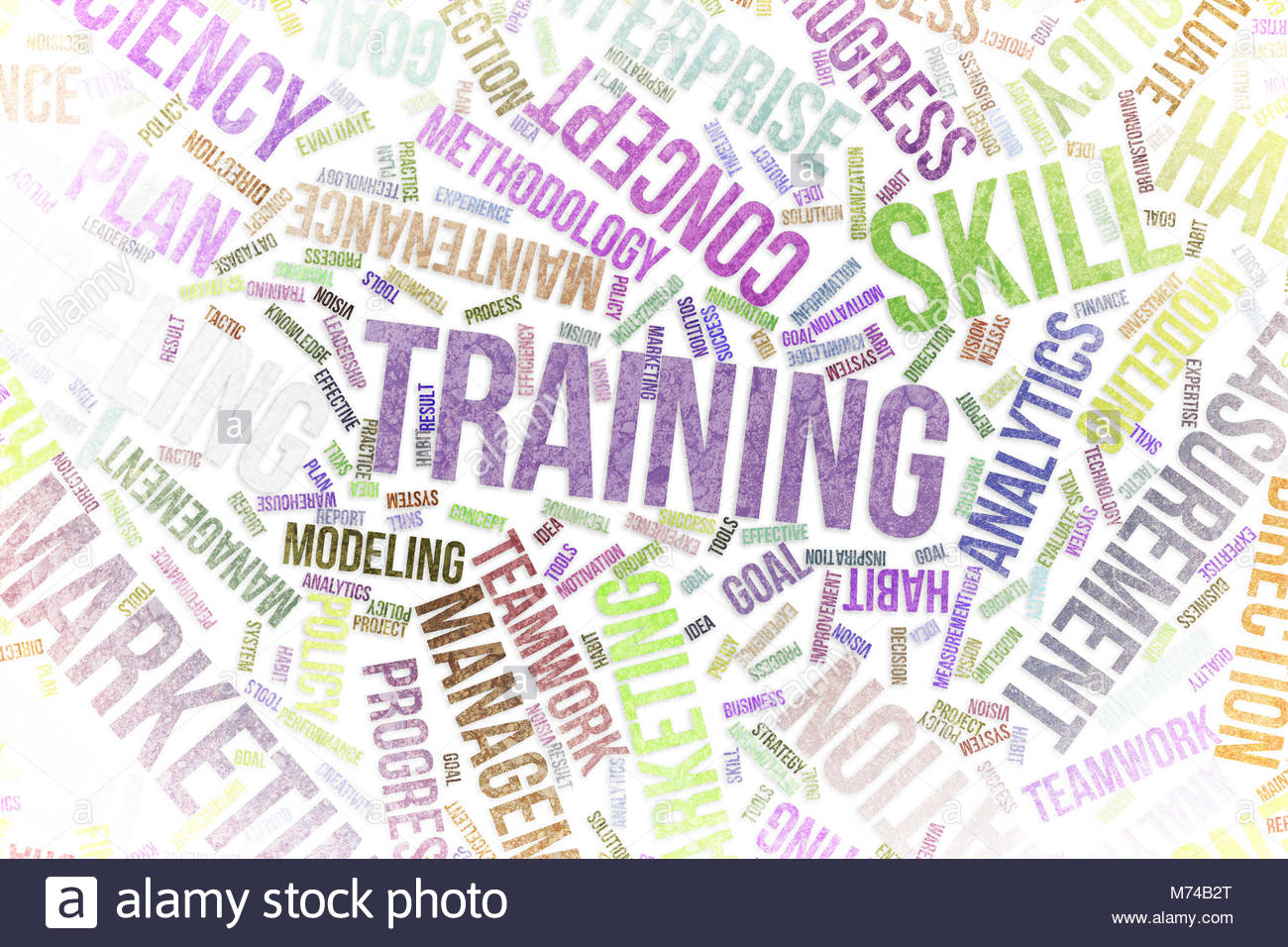 Training Business Conceptual Word Cloud For Design Wallpaper